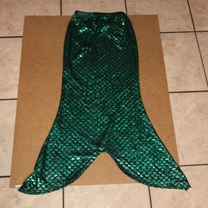 Green mermaid tail large